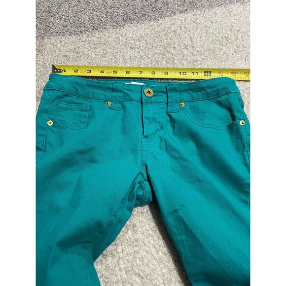 Jalate Women's Size 5 Low Rise Skinny Fit Jeans Teal Green JJ1044F - Picture 3 of 9